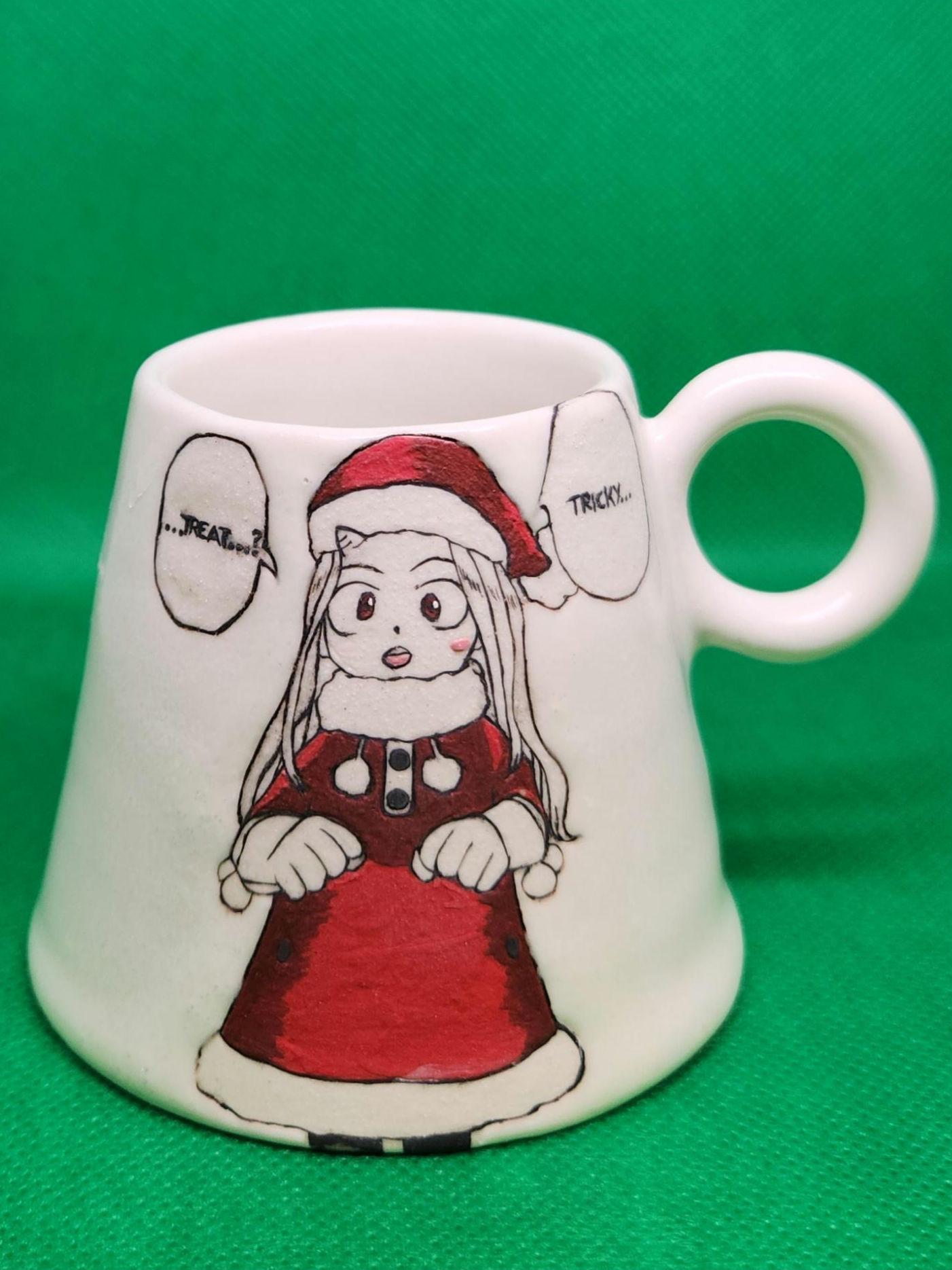 Eri Claus Espresso Mug - Hand Painted Anime Manga Ceramic