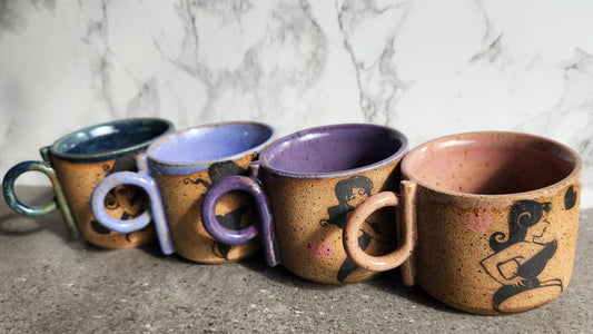 Pinup Espresso Mugs - Tan Speckled